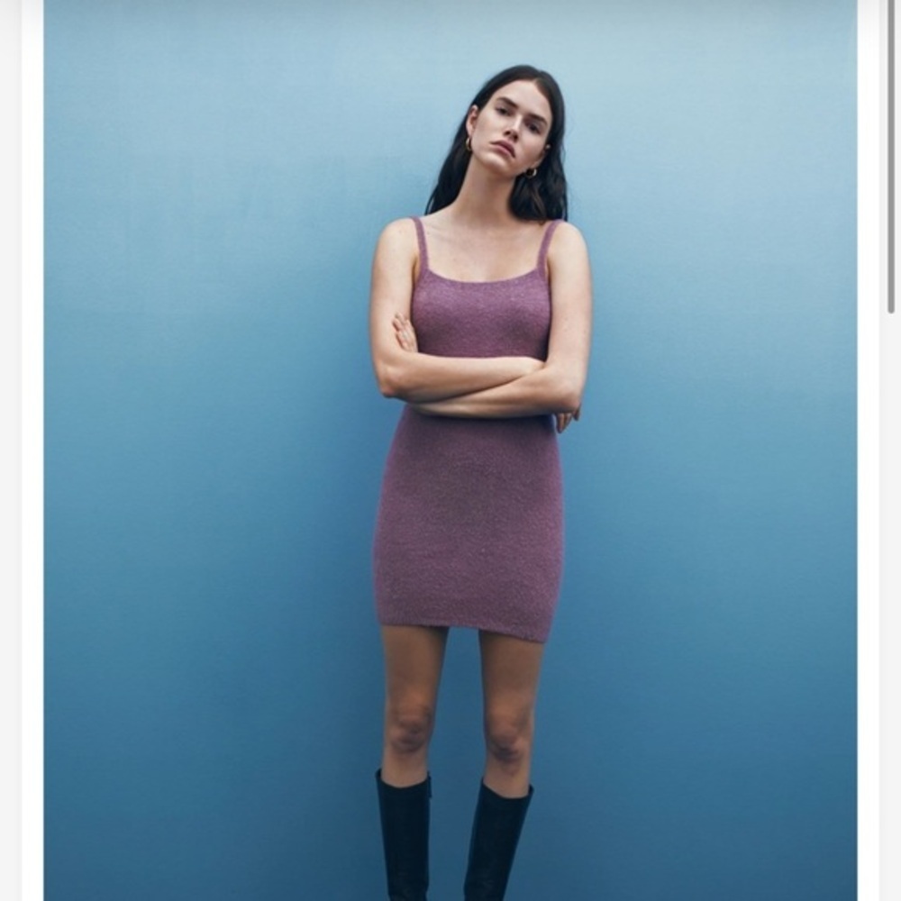 Zara  Knit Purple Dress
